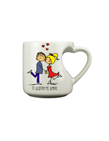 Taza blanca asa Corazón