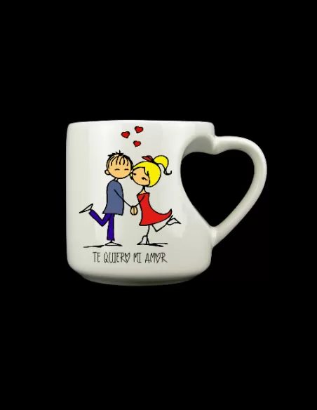 Taza blanca asa Corazón