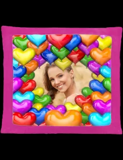 Cojín de peluche Fucsia 2