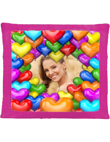 Cojín de peluche Fucsia