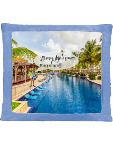 Cojín de peluche Azul Claro