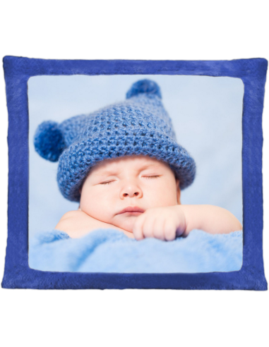 Cojín de peluche Azul