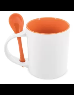Taza con cucharilla Naranja