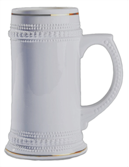 Jarra de Cerveza con aros dorados