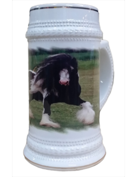 Jarra de Cerveza con aros dorados