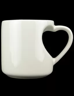 Taza blanca asa Corazón