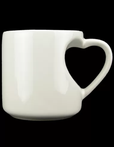 Taza blanca asa Corazón