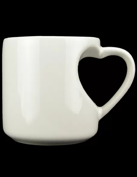 Taza blanca asa Corazón