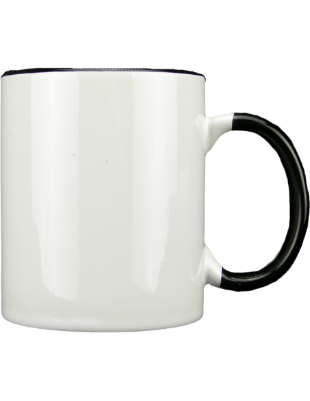 Taza blanca con interior y asa de color personalizada, fotoregalo, regalo personalizado, taza con foto
