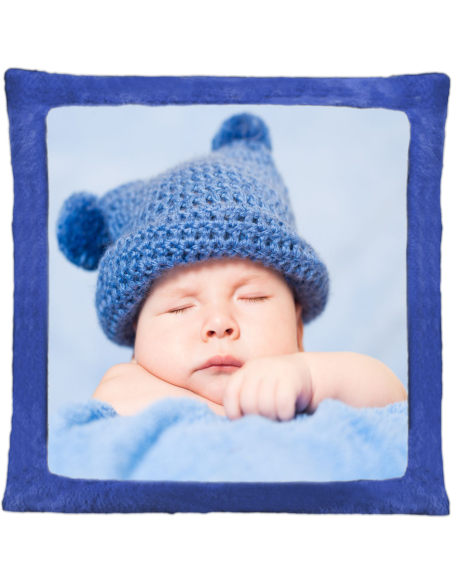 Cojín de peluche Azul